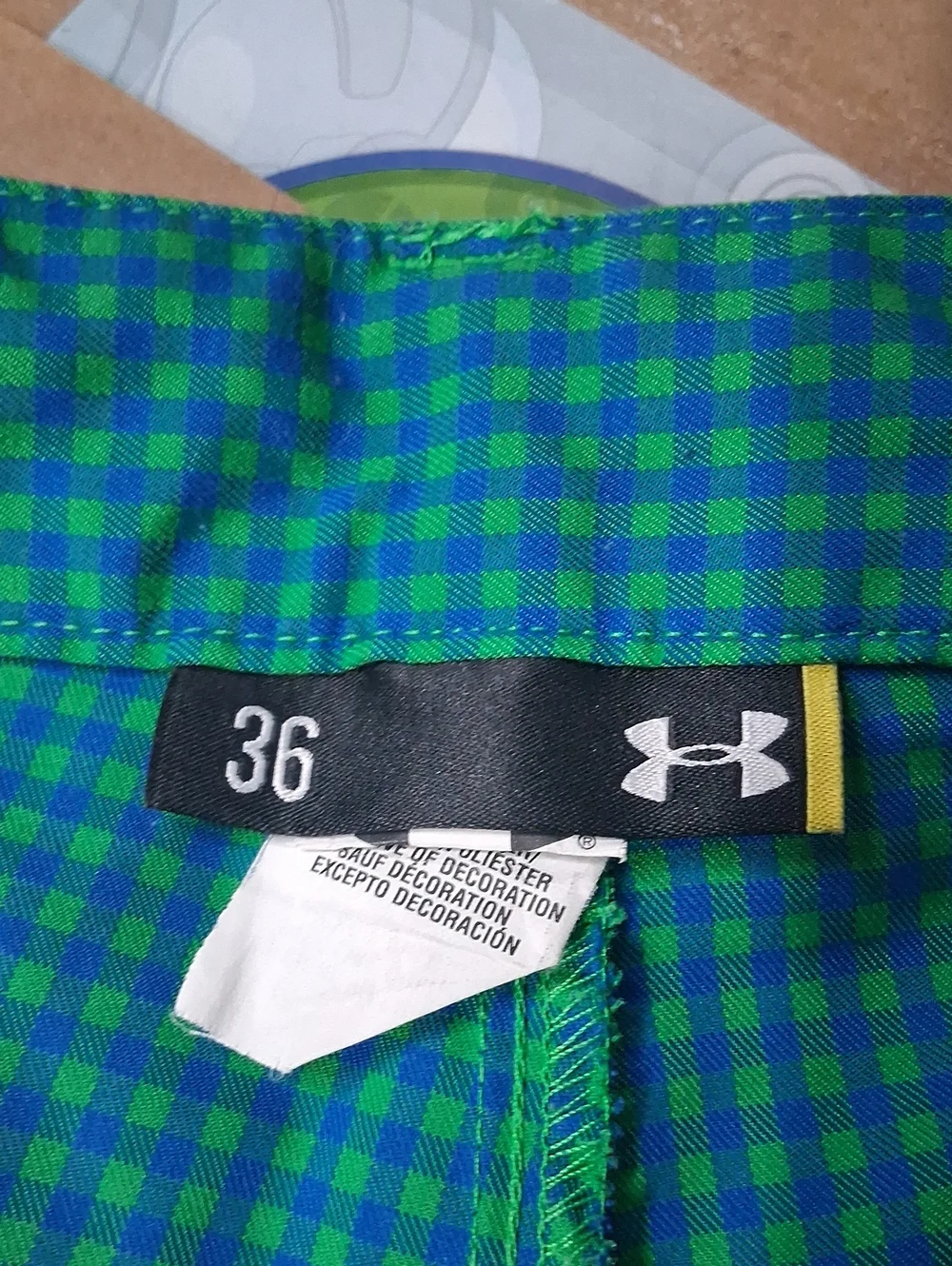Under Armour Men’s Green Check Swim Shorts